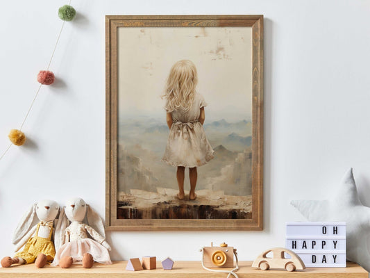Girl Adventure Print, Mountain Nursery Decor, Girls Bedroom Decor - WildfieldPrints