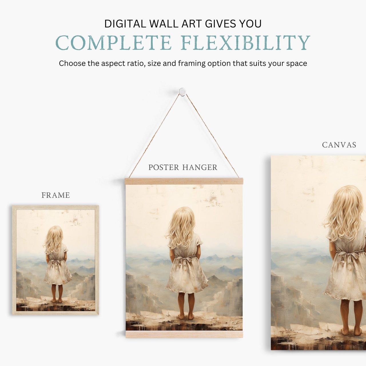 Mountain Adventure Wall Art – Girls Room Print