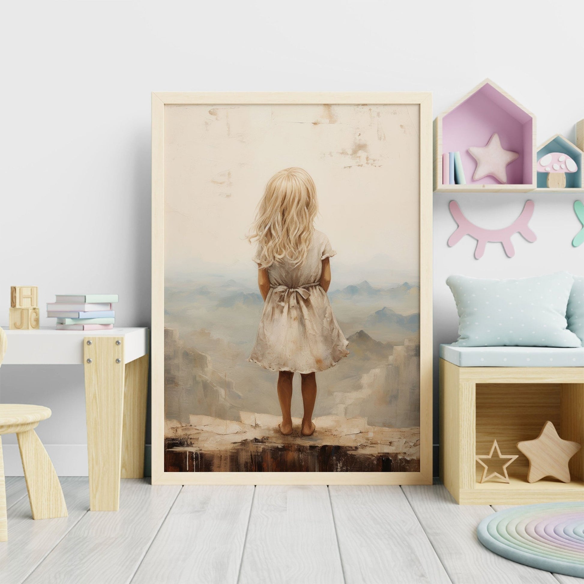 Girl Adventure Print, Mountain Nursery Decor, Girls Bedroom Decor - WildfieldPrints