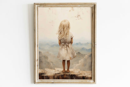 Girl Adventure Print, Mountain Nursery Decor, Girls Bedroom Decor - WildfieldPrints