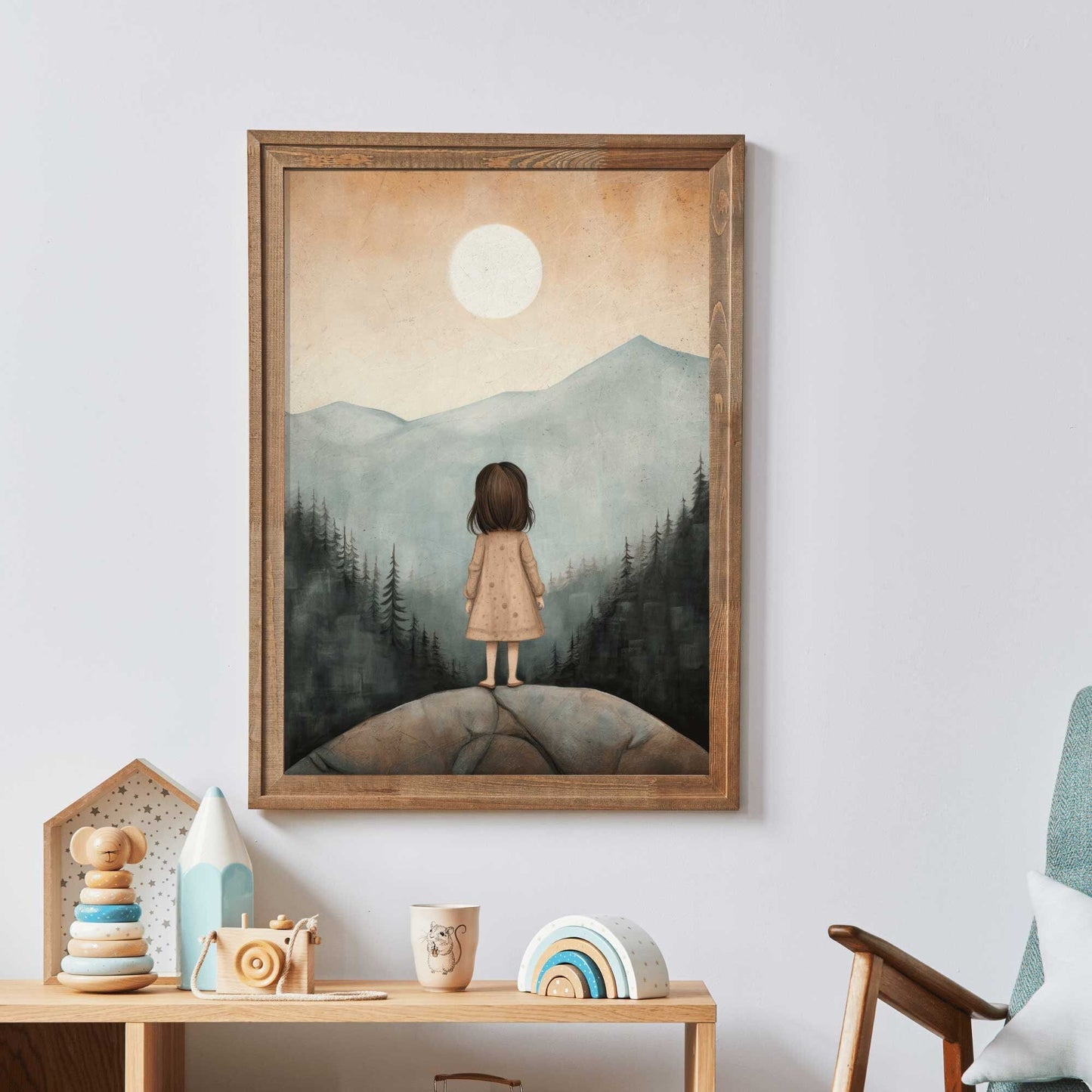 Girl Adventure Print, Nature - Inspired Nursery Decor, Toddler Room Art - WildfieldPrints