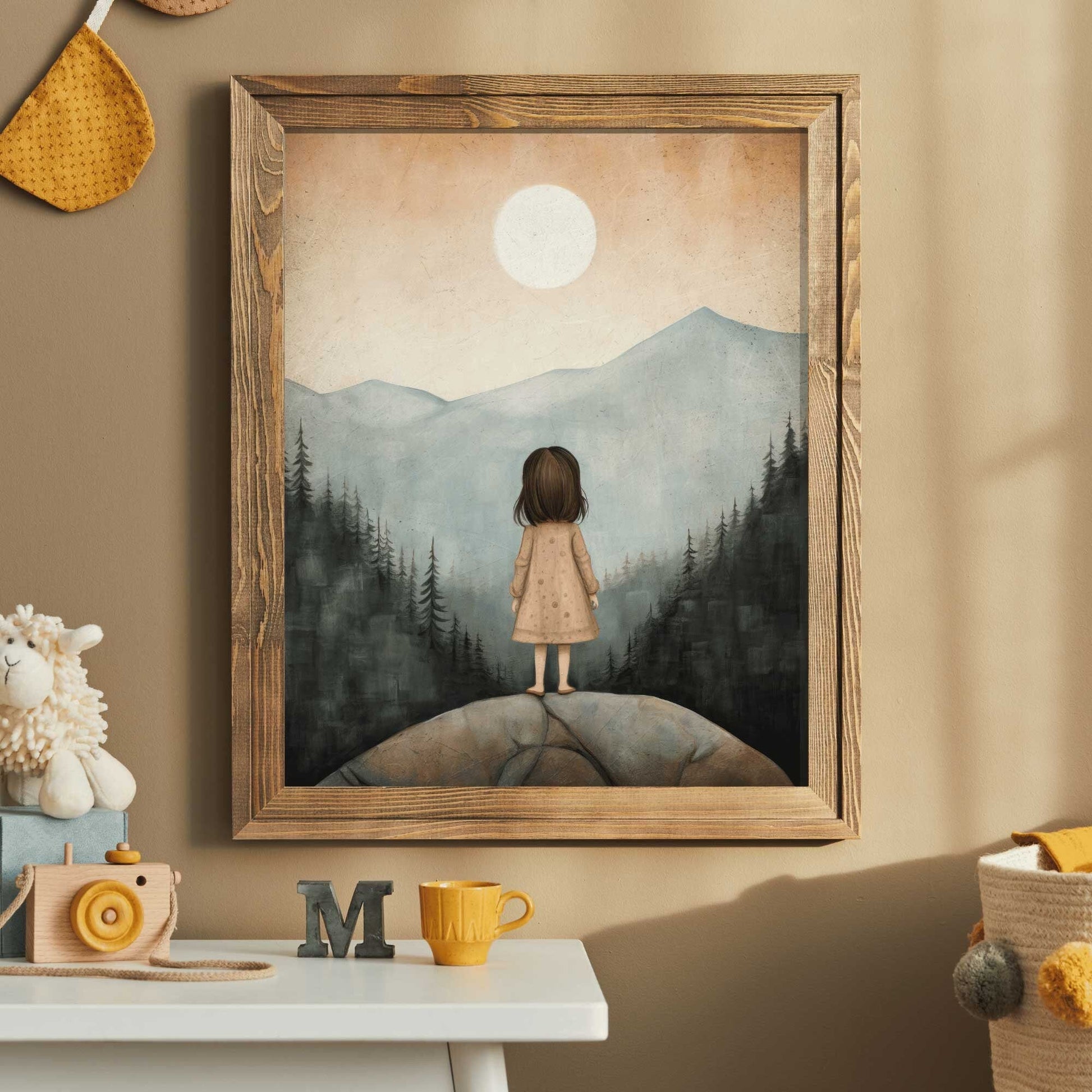 Girl Adventure Print, Nature - Inspired Nursery Decor, Toddler Room Art - WildfieldPrints