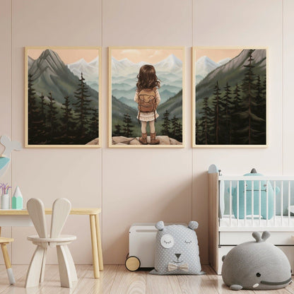 Girl Adventure Prints, Girls Room Decor, Nature - Themed Wall Art - WildfieldPrints