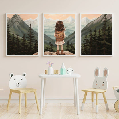 Girl Adventure Prints, Girls Room Decor, Nature - Themed Wall Art - WildfieldPrints