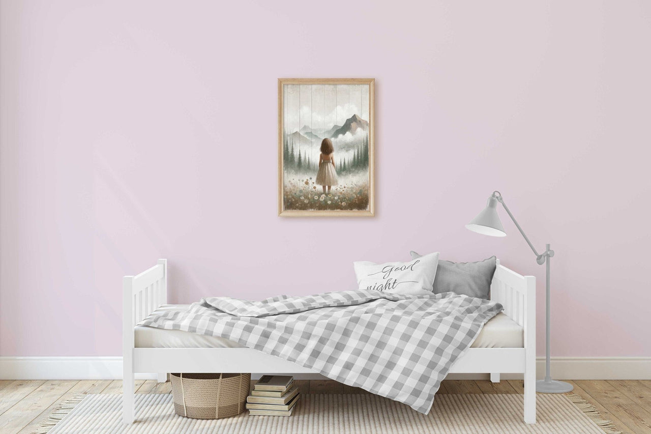Mountain Nursery Wall Art – Adventure Toddler Room Print