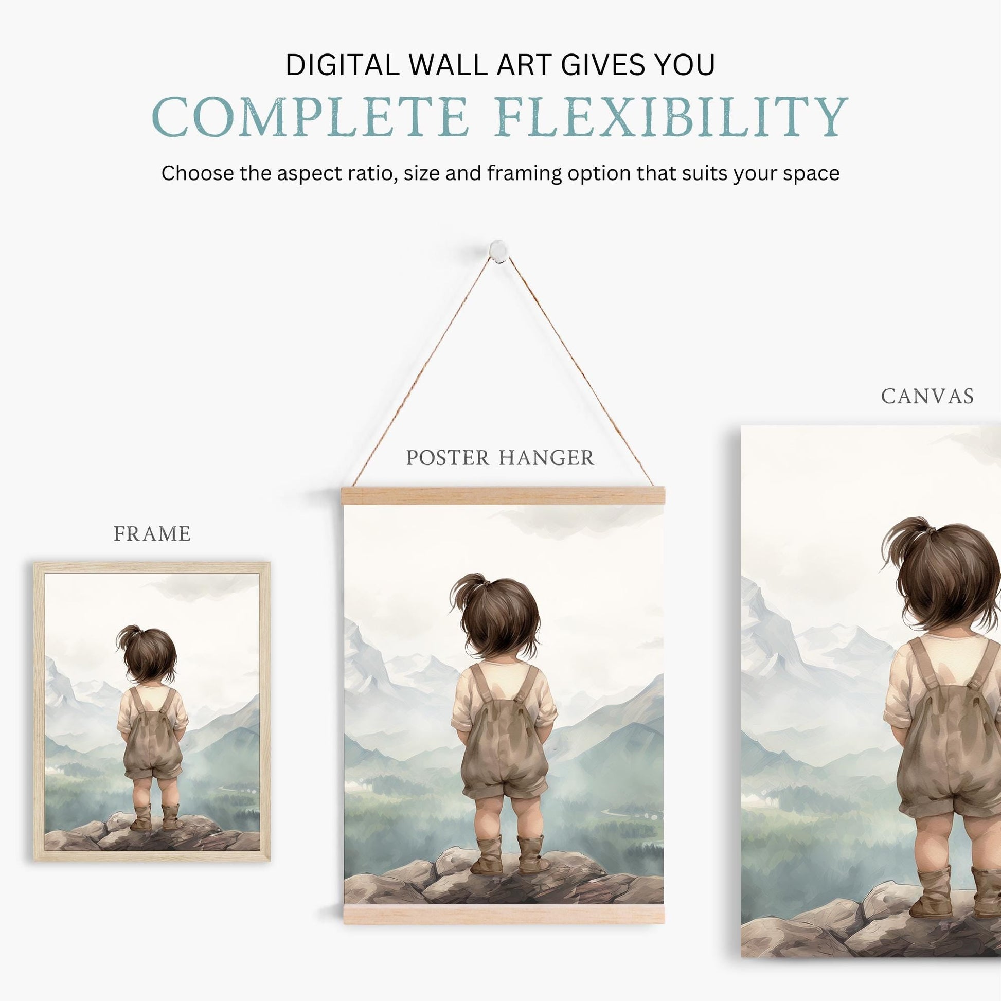 Girl Adventure Prints, Nature - Themed Nursery Wall Decor, Girls Room - WildfieldPrints