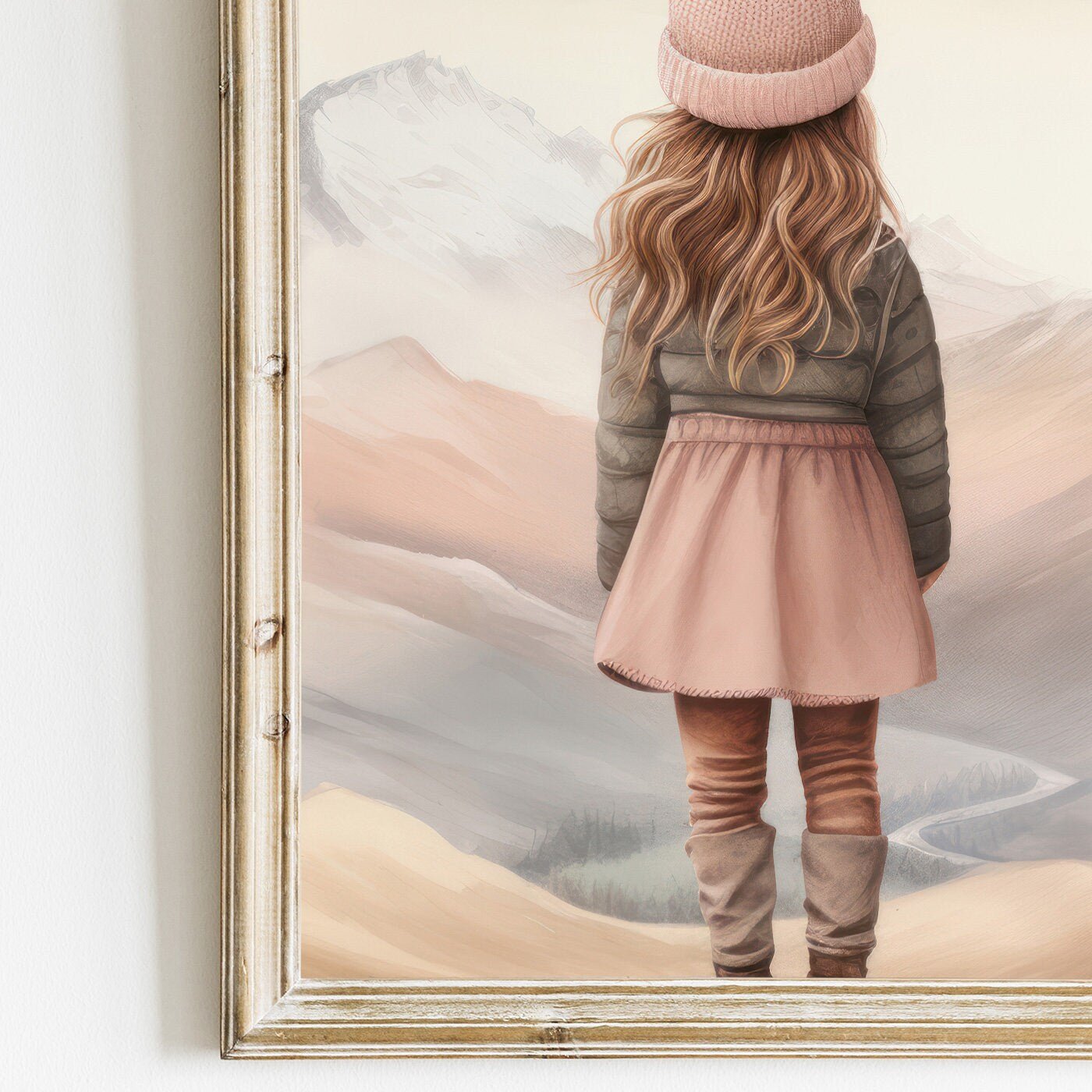 Girl Adventure Prints, Outdoor Mountain Decor, Kids Room Art - WildfieldPrints
