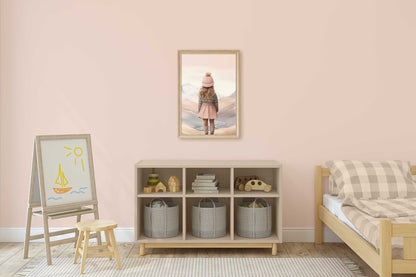 Girl Adventure Prints, Outdoor Mountain Decor, Kids Room Art - WildfieldPrints