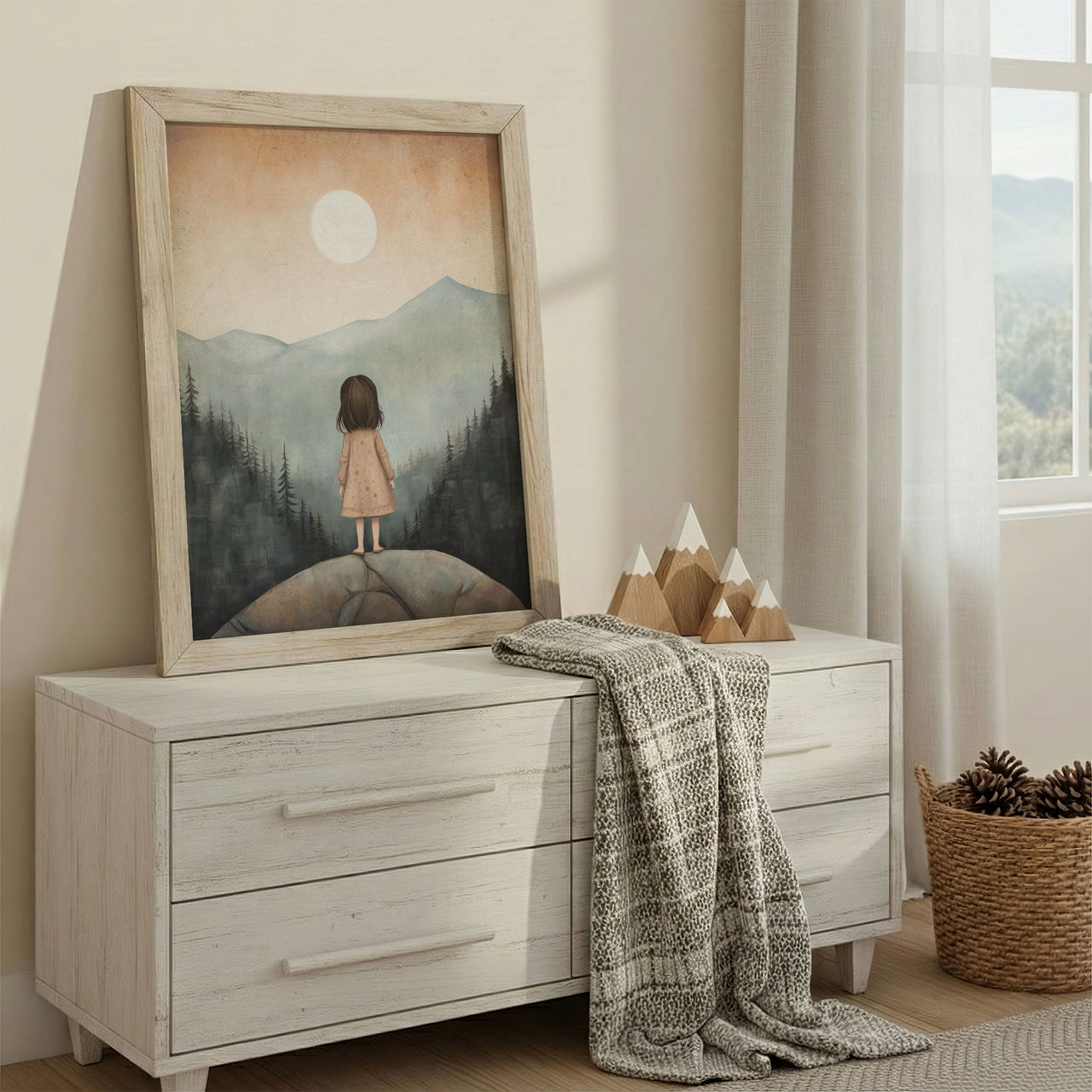 Girl Adventure Wall Art – Nature - Inspired Nursery Print