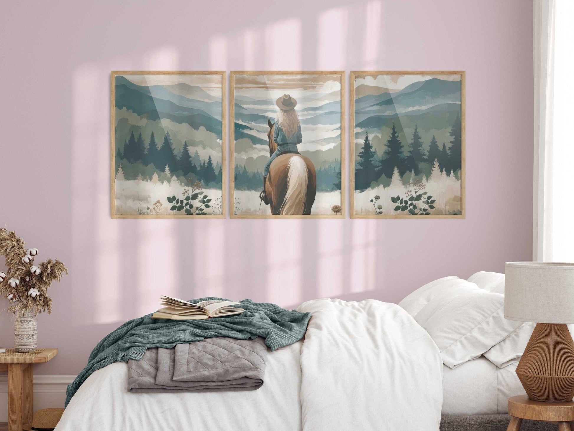 Girl and Horse Prints, Equestrian Nursery Decor, Gifts for Young Girl - WildfieldPrints