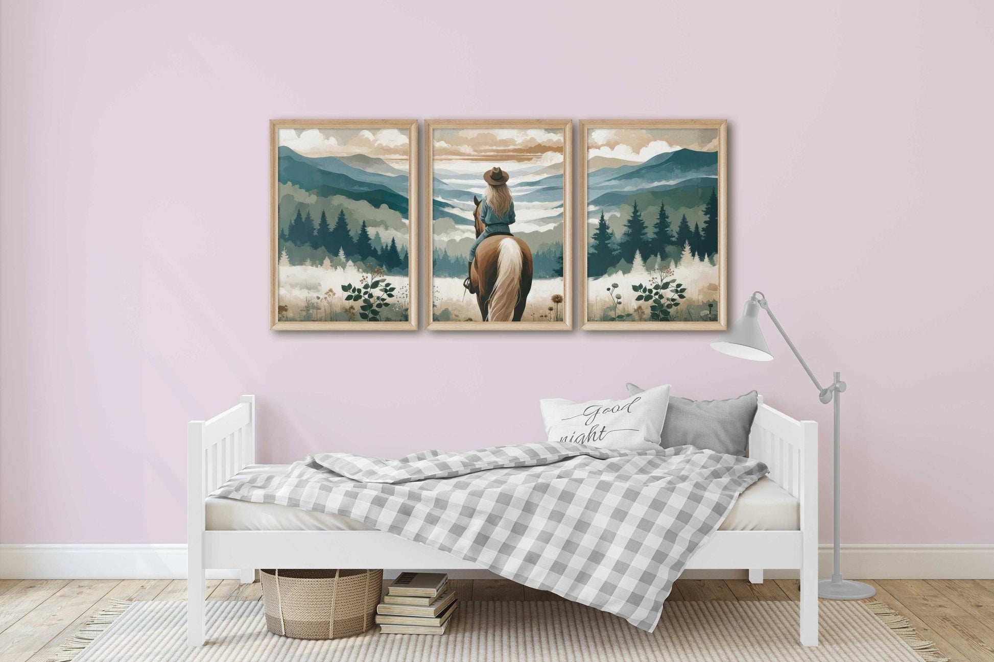 Girl and Horse Prints, Equestrian Nursery Decor, Gifts for Young Girl - WildfieldPrints