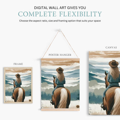 Girl & Horse Prints, Equestrian Decor for Girls Room, Nursery Art - WildfieldPrints