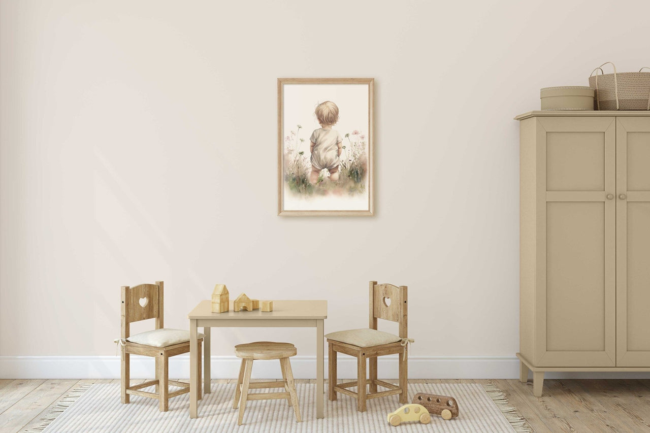 Wildflower Field Wall Art – Floral Baby Room Print