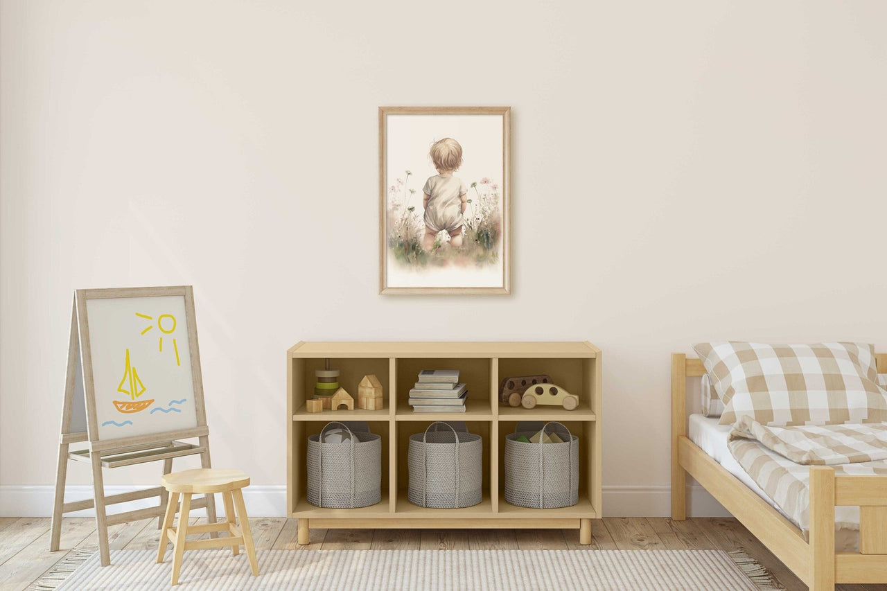 Wildflower Field Wall Art – Floral Baby Room Print