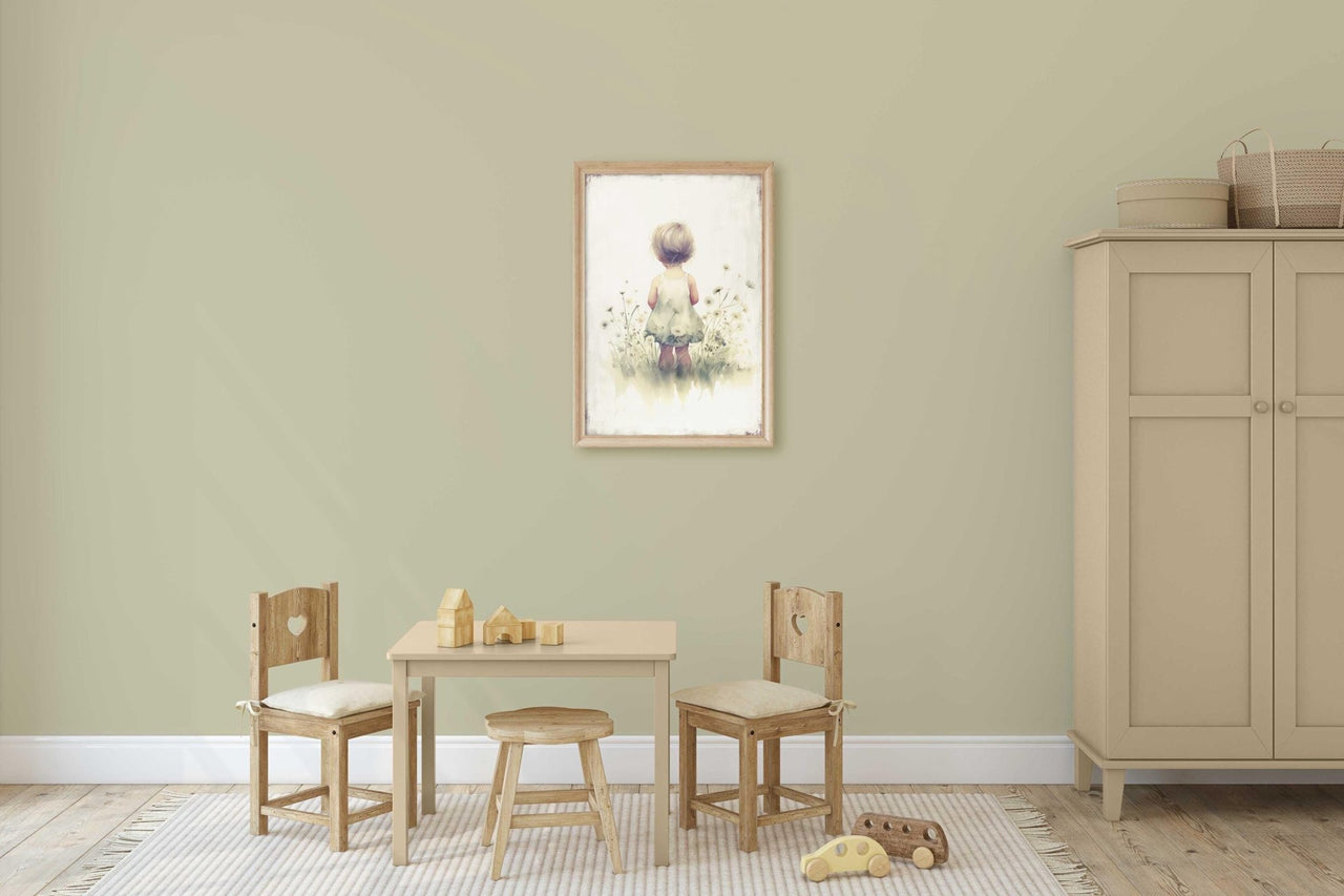Wildflower Field Print – Floral Toddler Room Wall Art