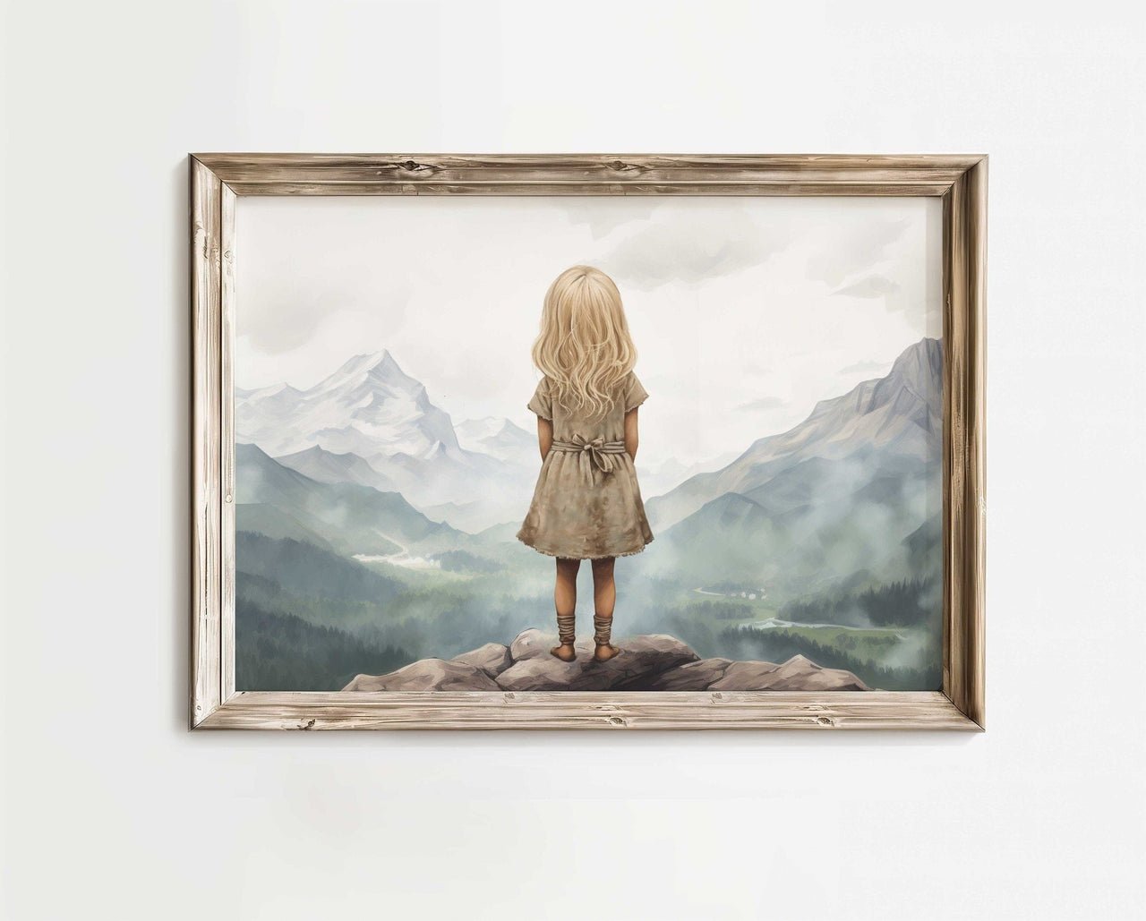Little Adventurer Wall Art – Adventure Nursery Print for Girls Room