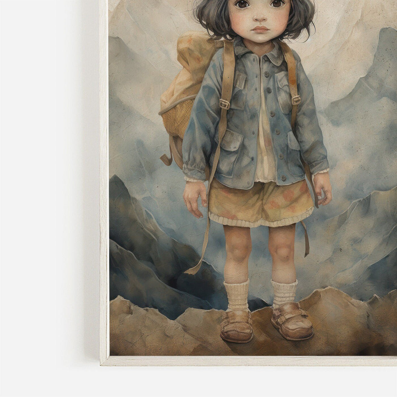 Fearless Girl Mountain Print – Adventure Nursery Wall Decor