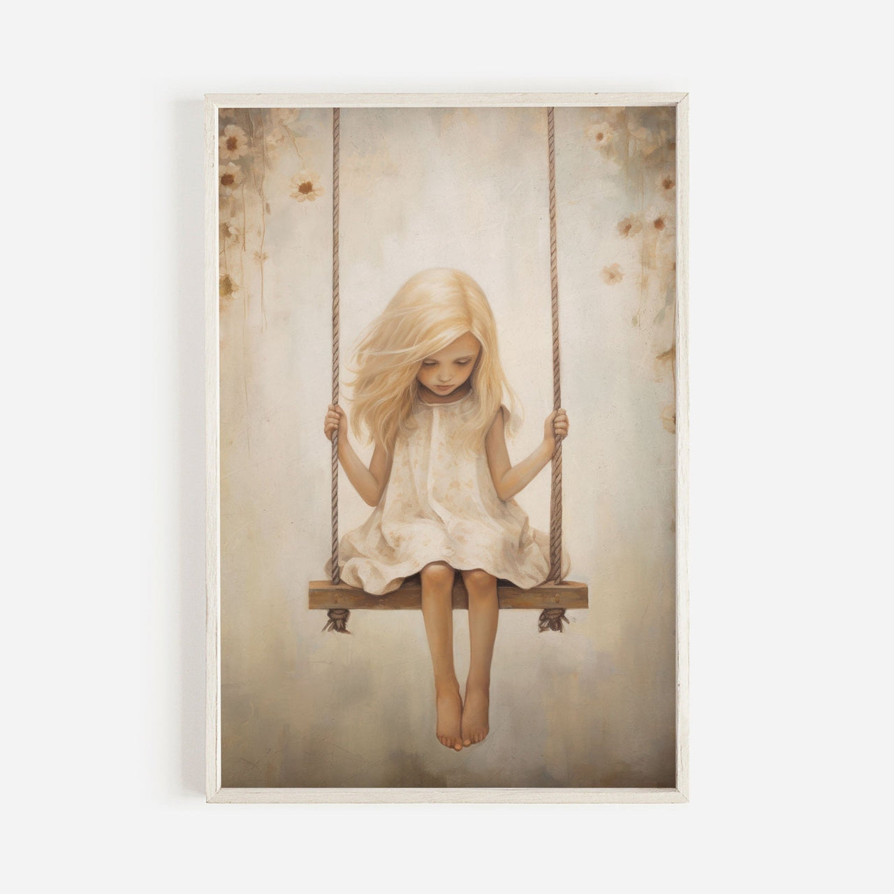 Floral Wall Art – Vintage Girls Room Print