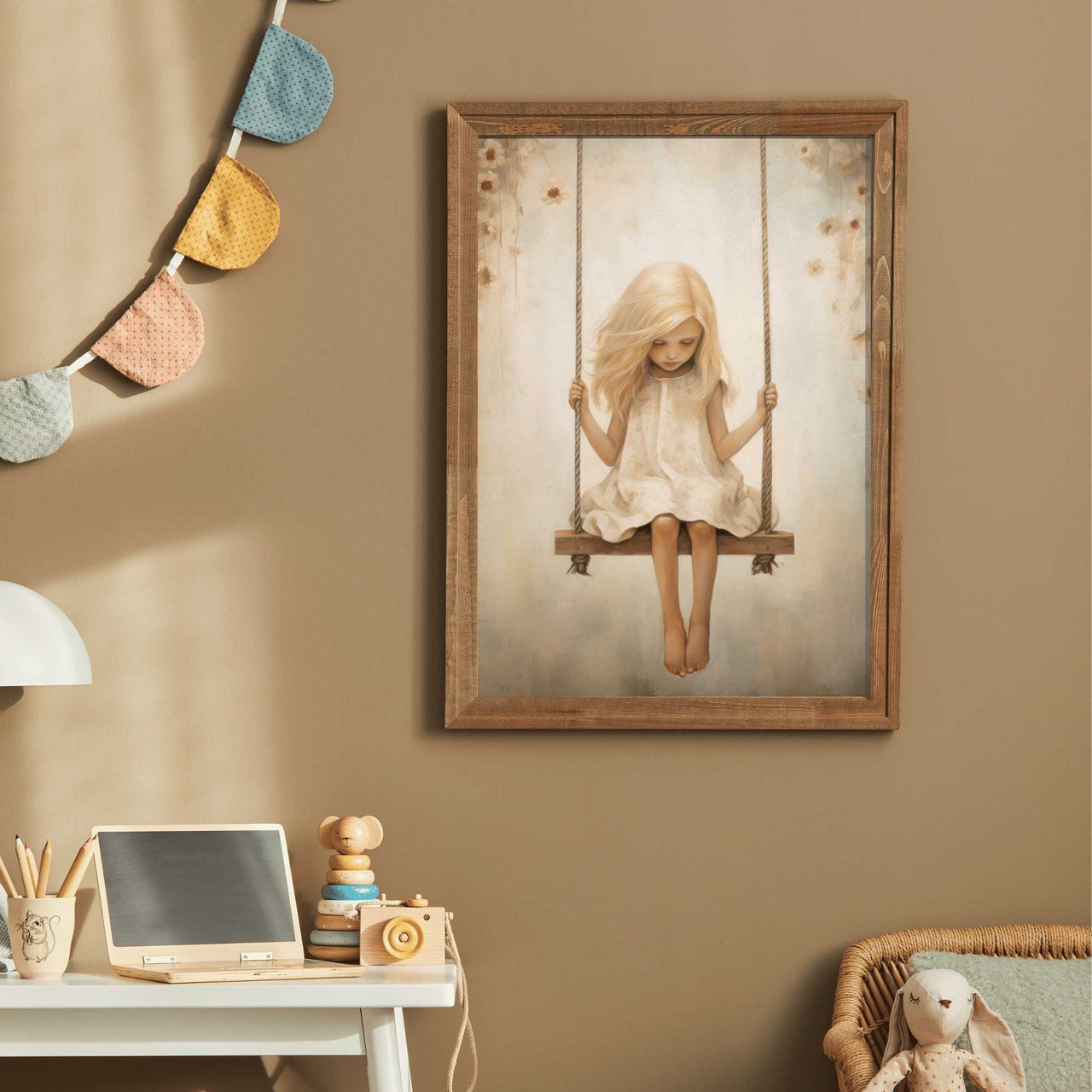 Floral Wall Art – Vintage Girls Room Print