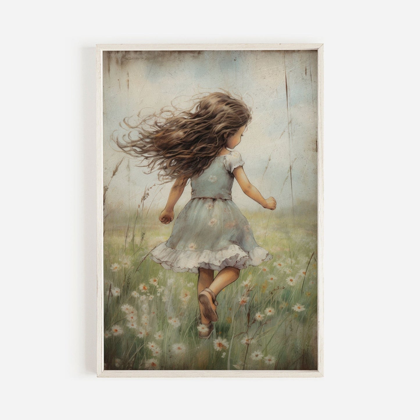Girly Wall Art, Rustic Nursery Decor, Vintage Floral Prints for Girls - WildfieldPrints