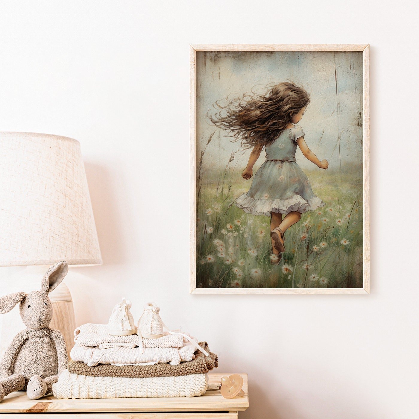 Girly Wall Art, Rustic Nursery Decor, Vintage Floral Prints for Girls - WildfieldPrints