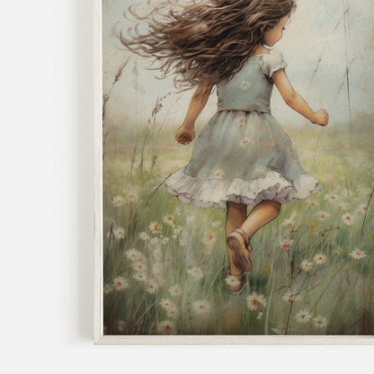 Girly Wall Art, Rustic Nursery Decor, Vintage Floral Prints for Girls - WildfieldPrints