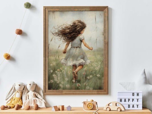 Girly Wall Art, Rustic Nursery Decor, Vintage Floral Prints for Girls - WildfieldPrints