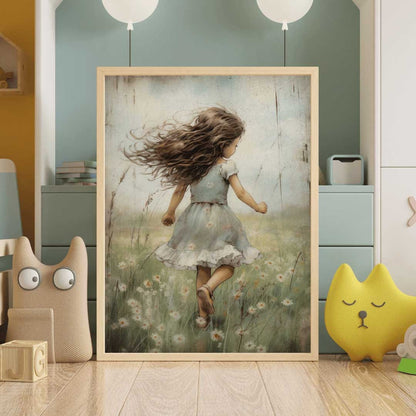 Girly Wall Art, Rustic Nursery Decor, Vintage Floral Prints for Girls - WildfieldPrints