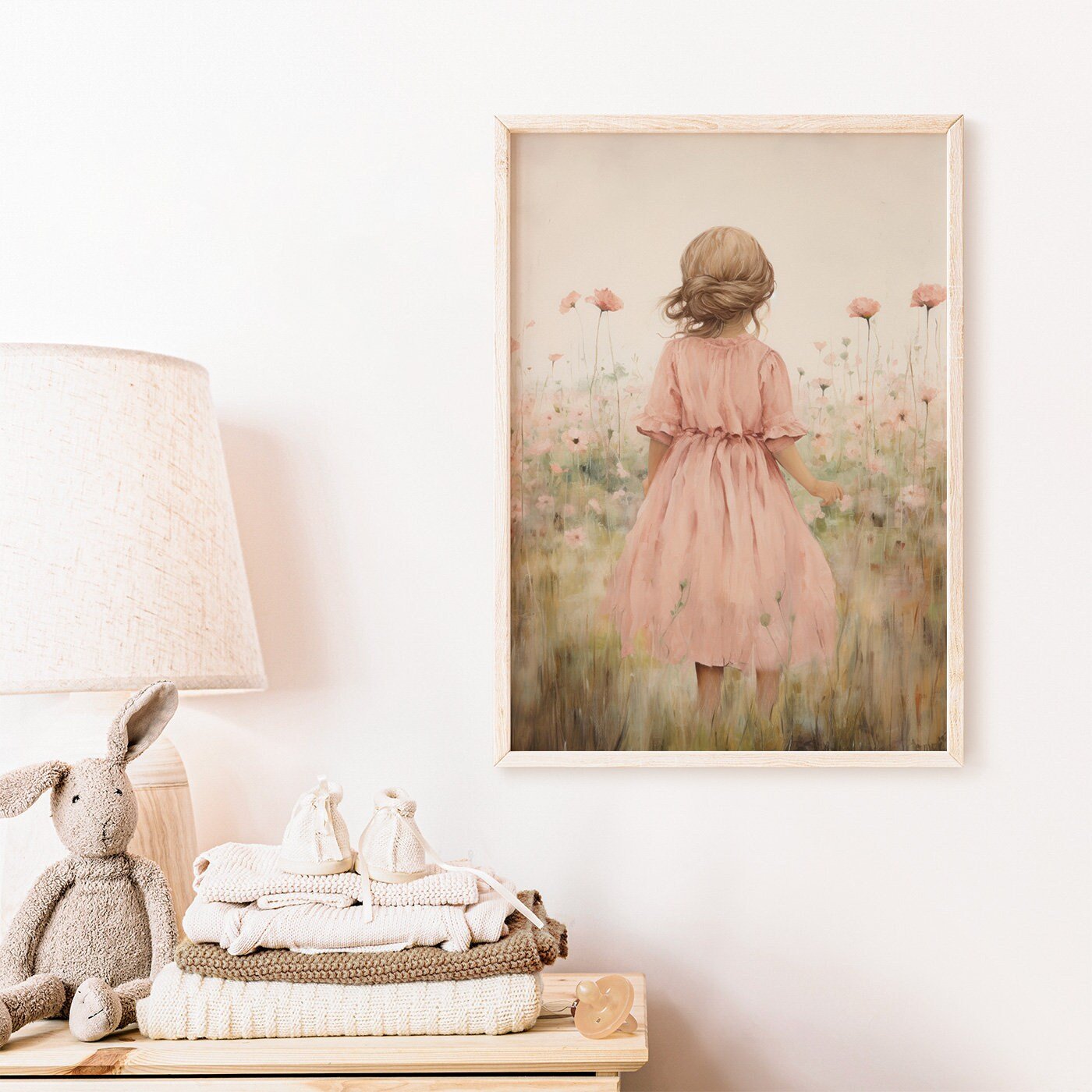 Girly Wall Art, Wildflower Nursery Decor, Cute Girl's Room Design - WildfieldPrints