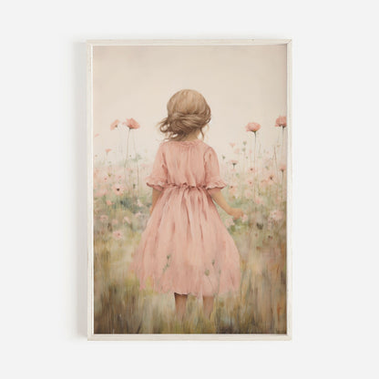 Girly Wall Art, Wildflower Nursery Decor, Cute Girl's Room Design - WildfieldPrints