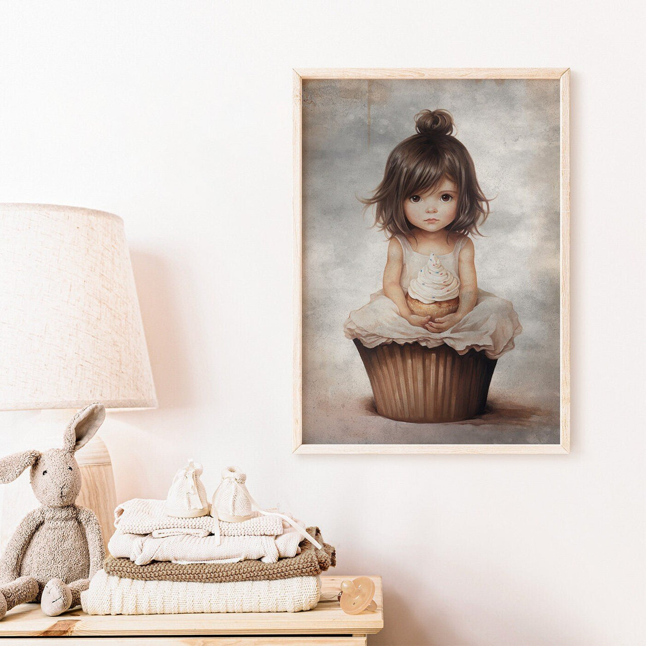 Cupcake Print – Vintage Girls Room Wall Art