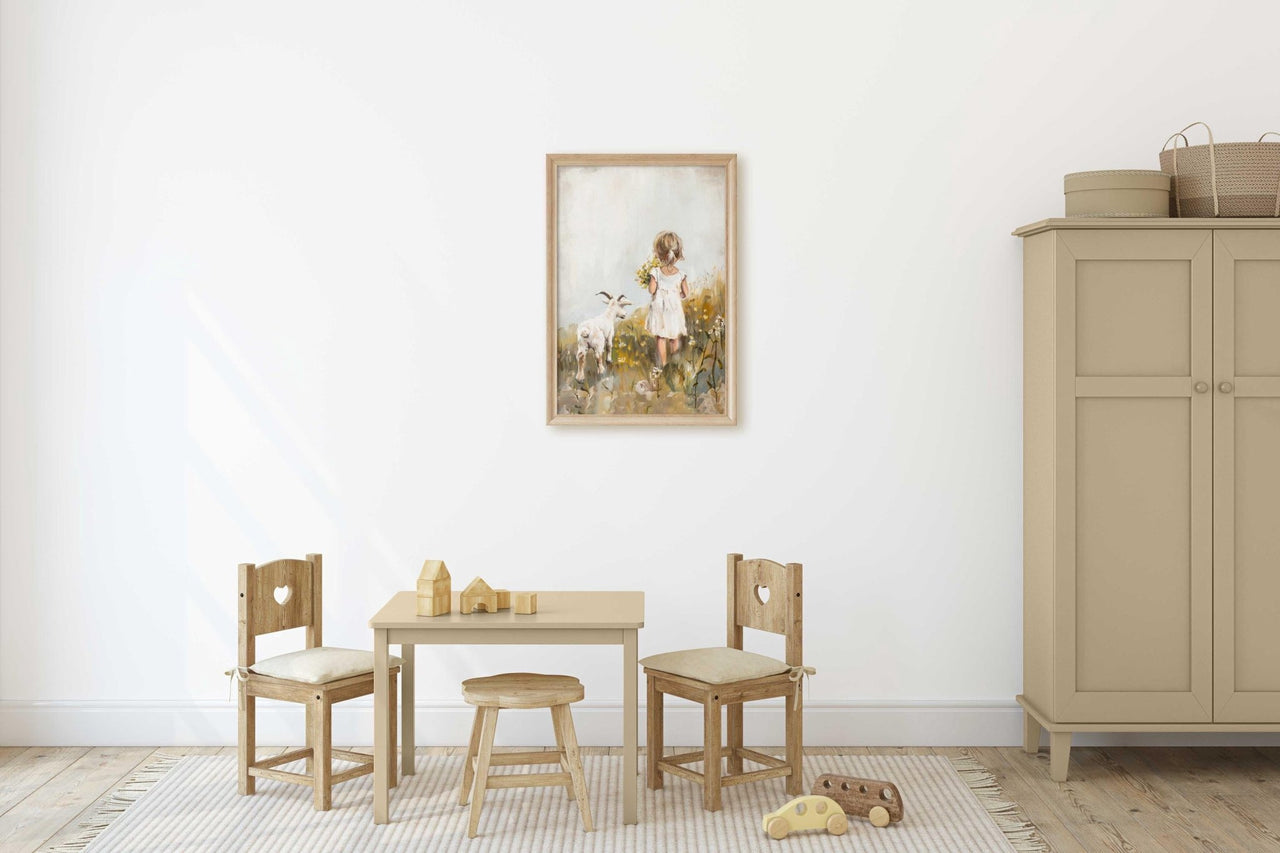 Goat Wall Art – Farm Girls Room Print