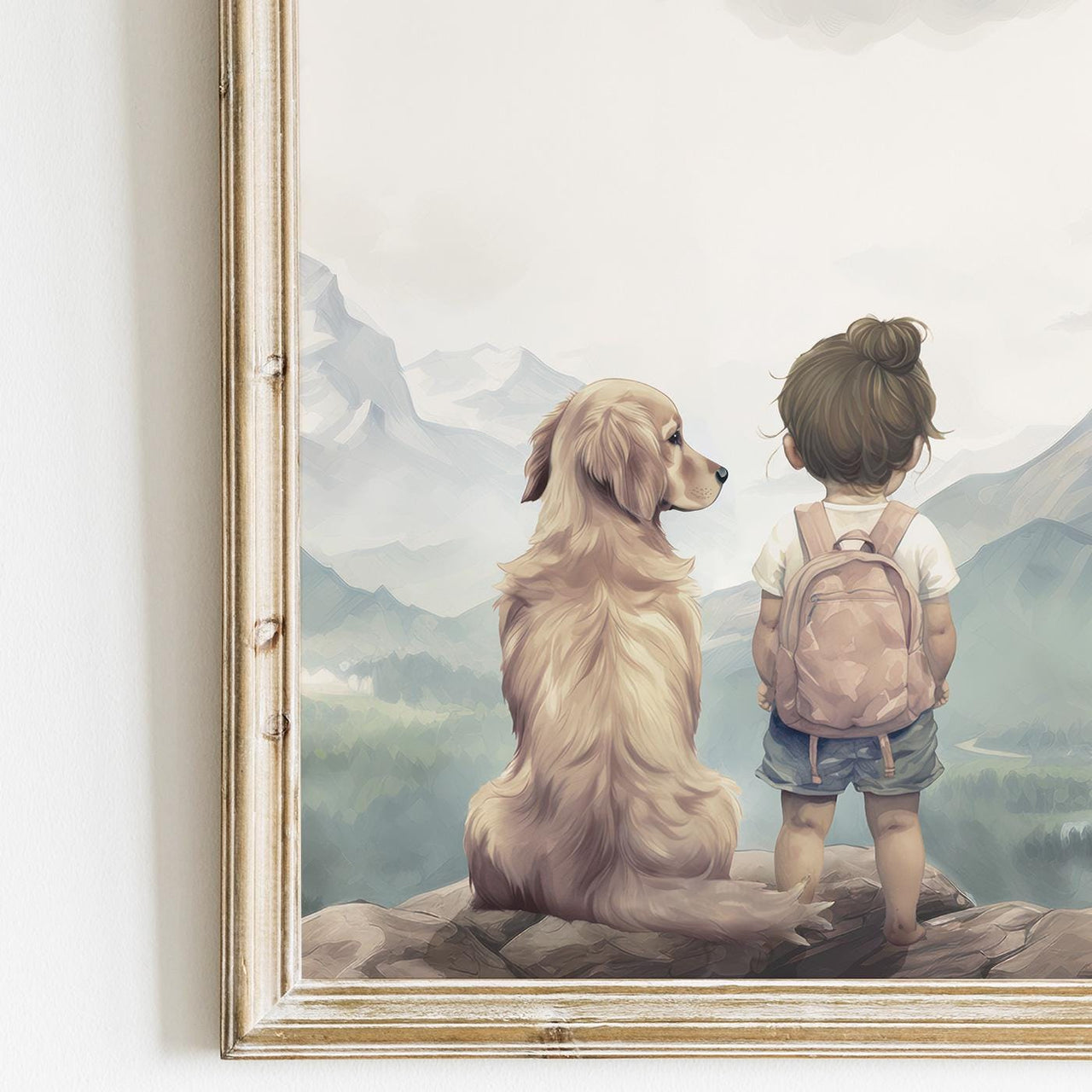 Golden Retriever Nursery Art – Dog Print for Toddler's Room • Set of 3