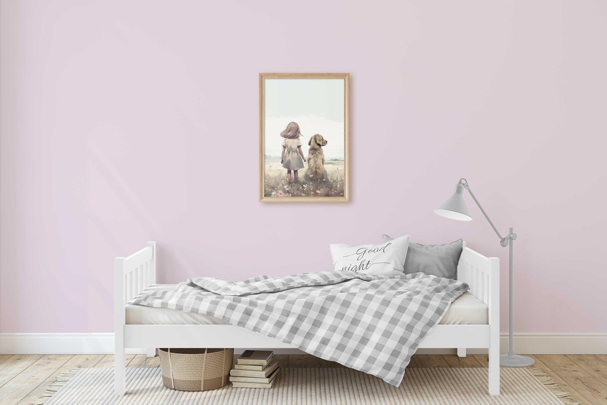 Golden Retriever Nursery Decor, Dog Art for Girls' Rooms - WildfieldPrints
