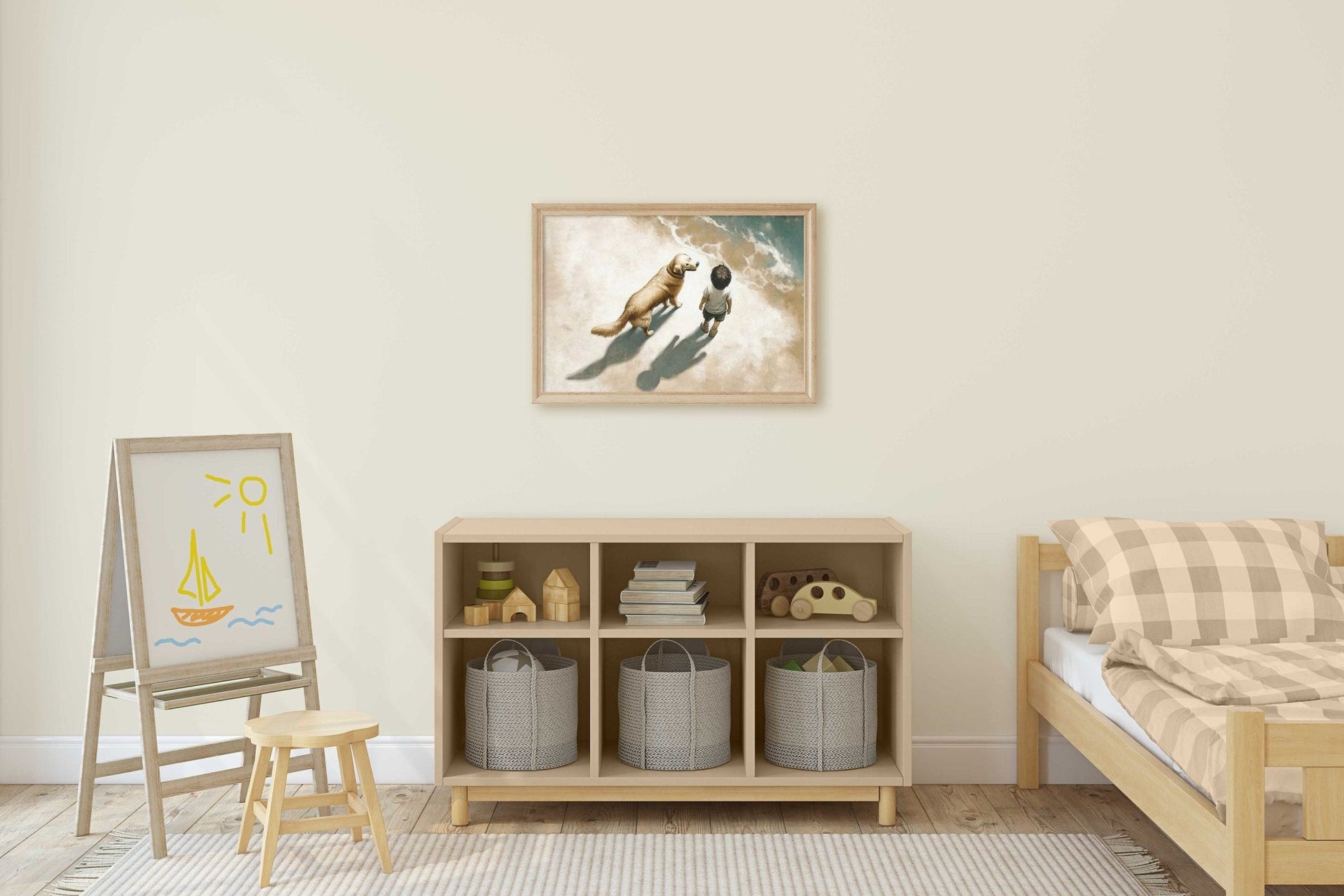 Golden Retriever Nursery Decor, Dog Art Print, Animal Toddler Decor - WildfieldPrints