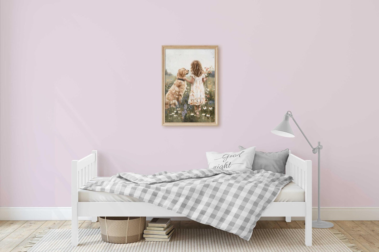 Golden Retriever Nursery Decor, Vintage Dog Art for Kids - WildfieldPrints