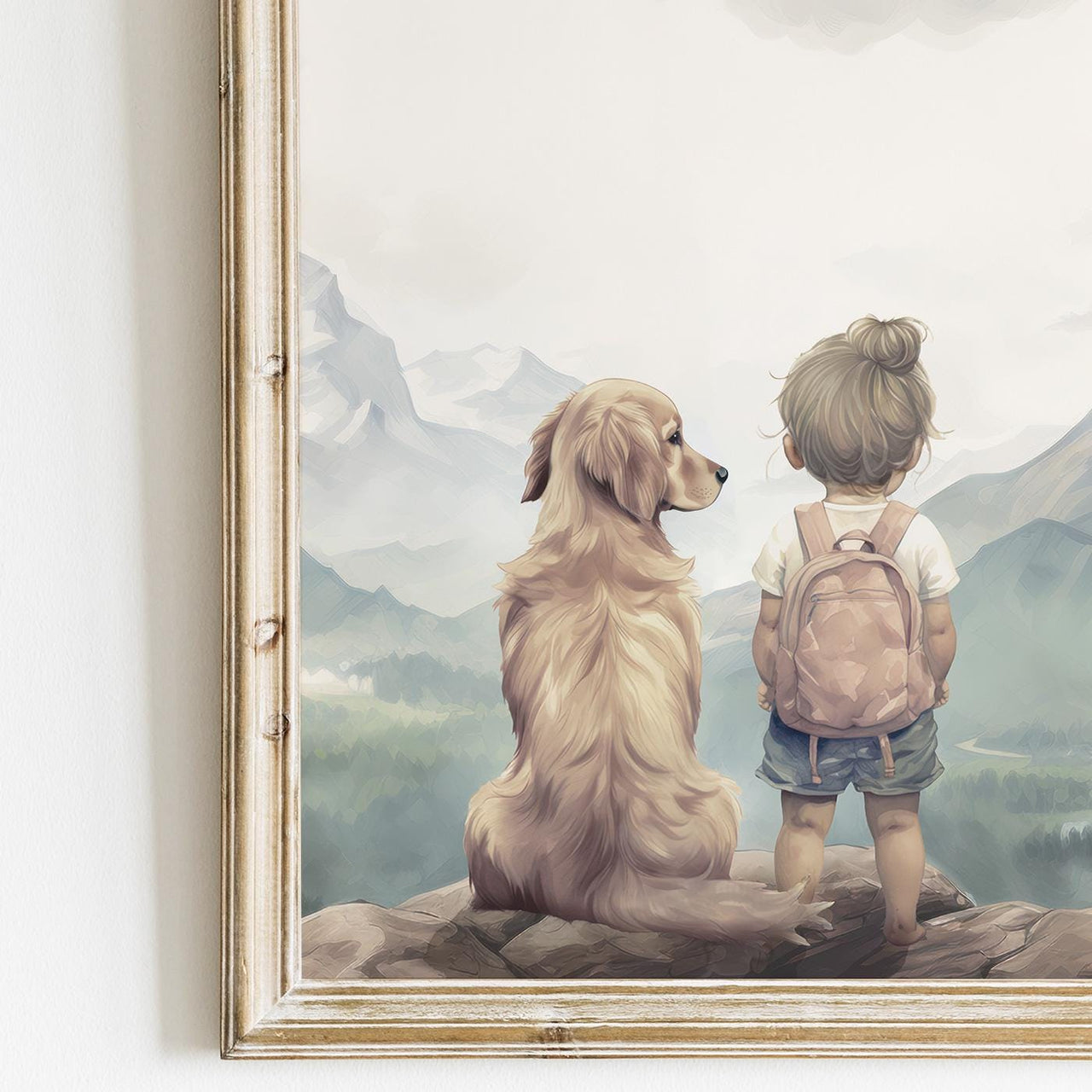 Golden Retriever Wall Art – Dog Nursery Print • Set of 3