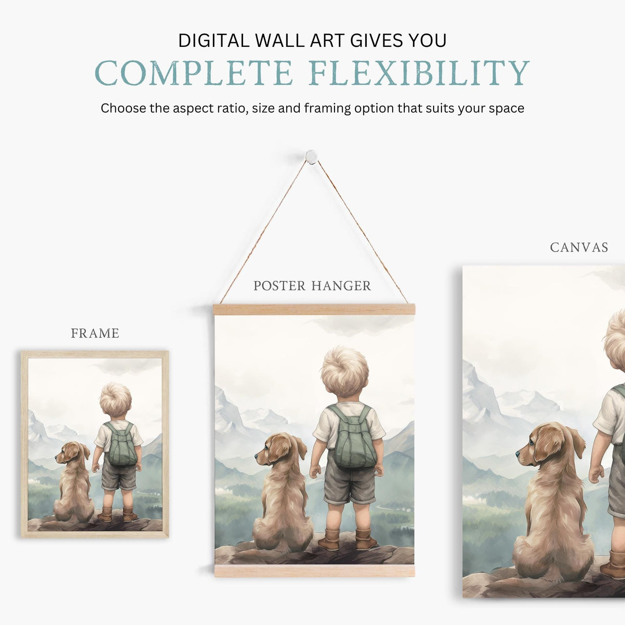 Mountain Wall Art – Nature Boys Room Decor