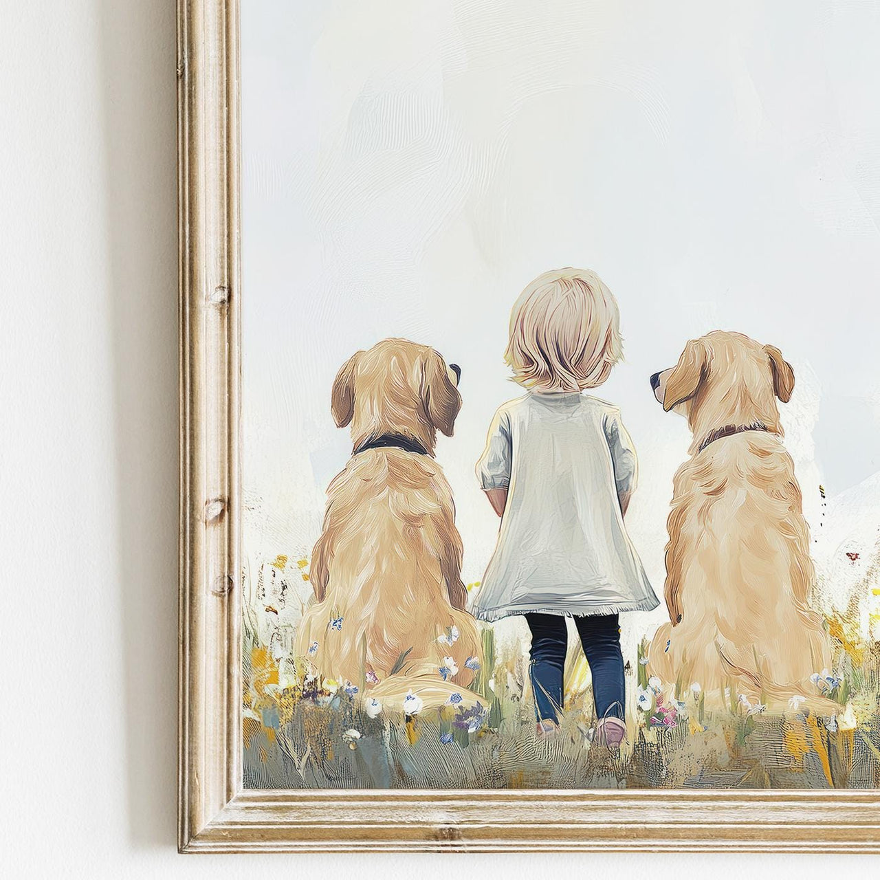 Golden Retriever Wall Art – Animal Nursery Print • Set of 3