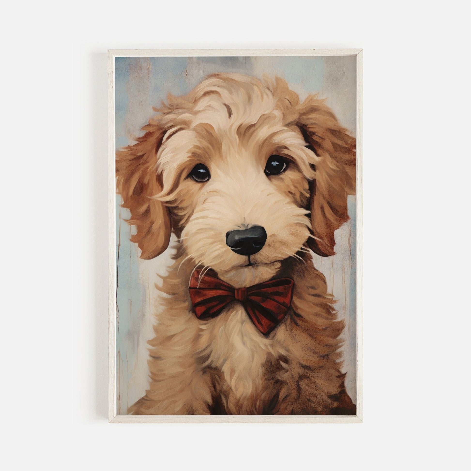 Goldendoodle Art Print, Vintage Dog Decor, Gift for Dog Lovers - WildfieldPrints