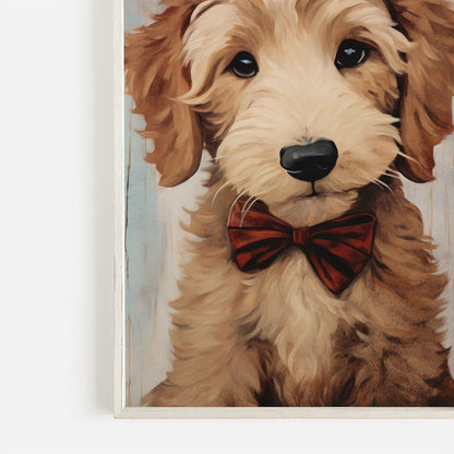 Goldendoodle Art Print, Vintage Dog Decor, Gift for Dog Lovers - WildfieldPrints