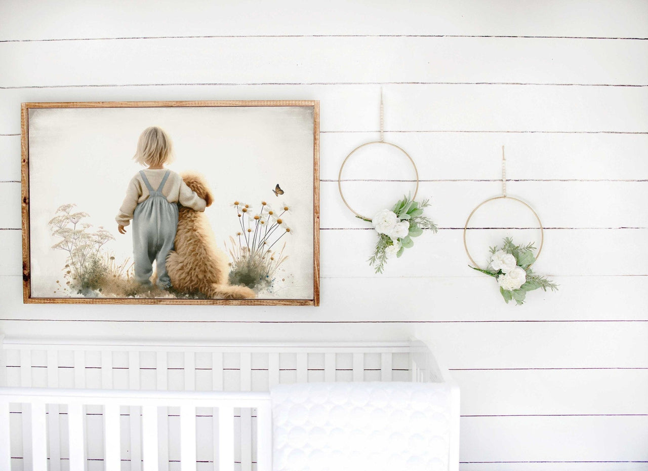 Goldendoodle Wall Art – Dog Nursery Print for Toddlers