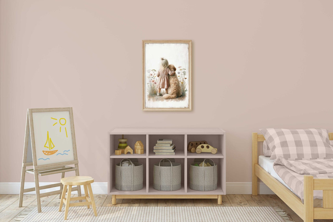 Goldendoodle Wall Art – Dog Nursery Print for Toddlers