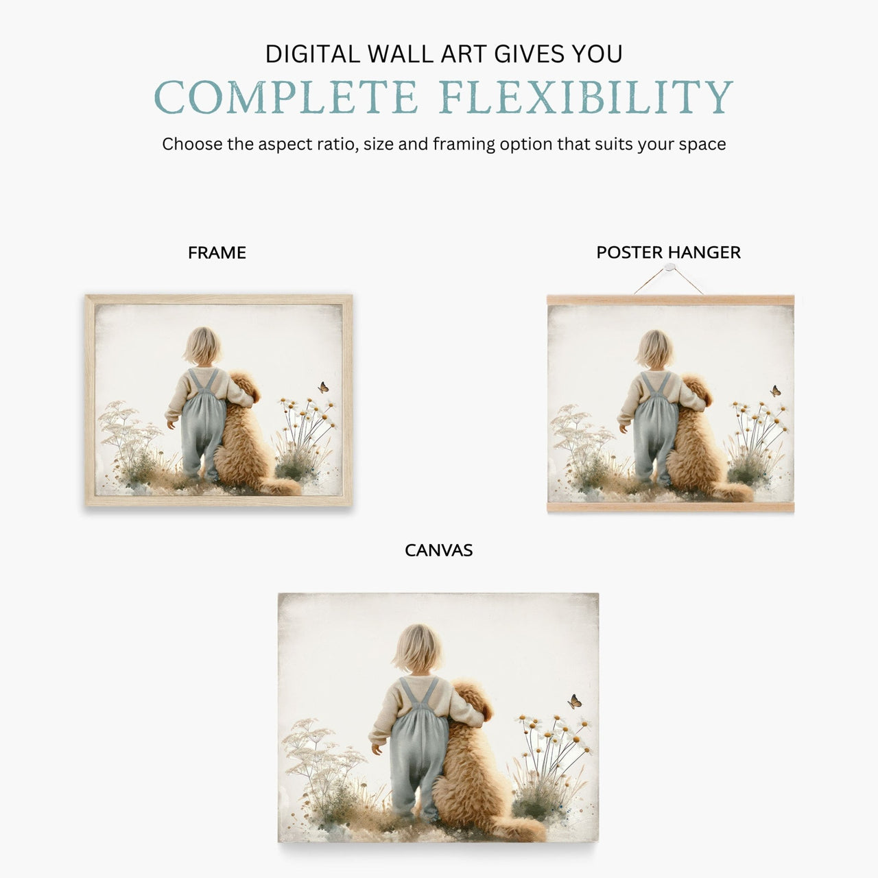 Goldendoodle Wall Art – Dog Nursery Print for Toddlers