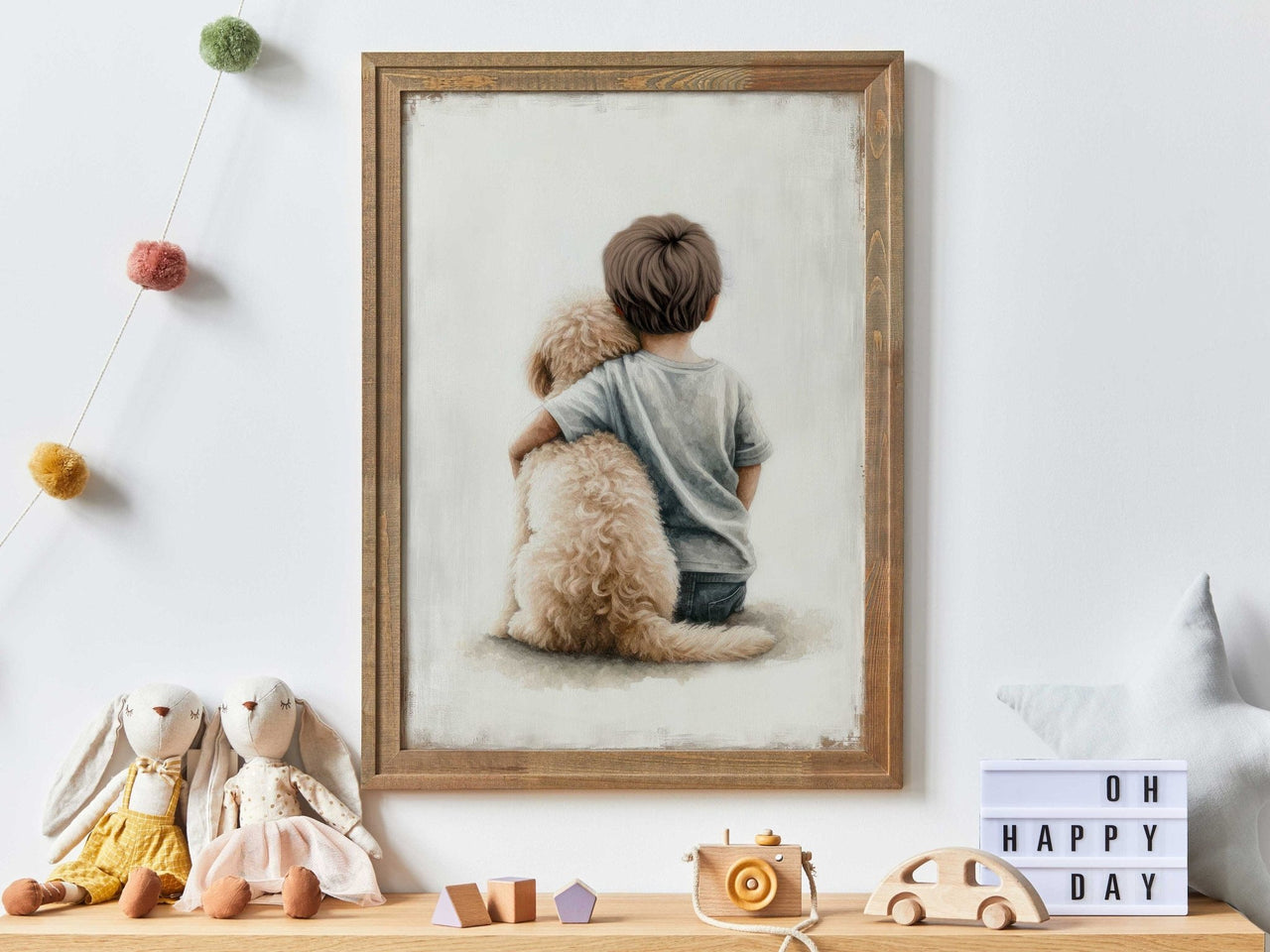 Goldendoodle Print – Dog Boys Room Wall Art