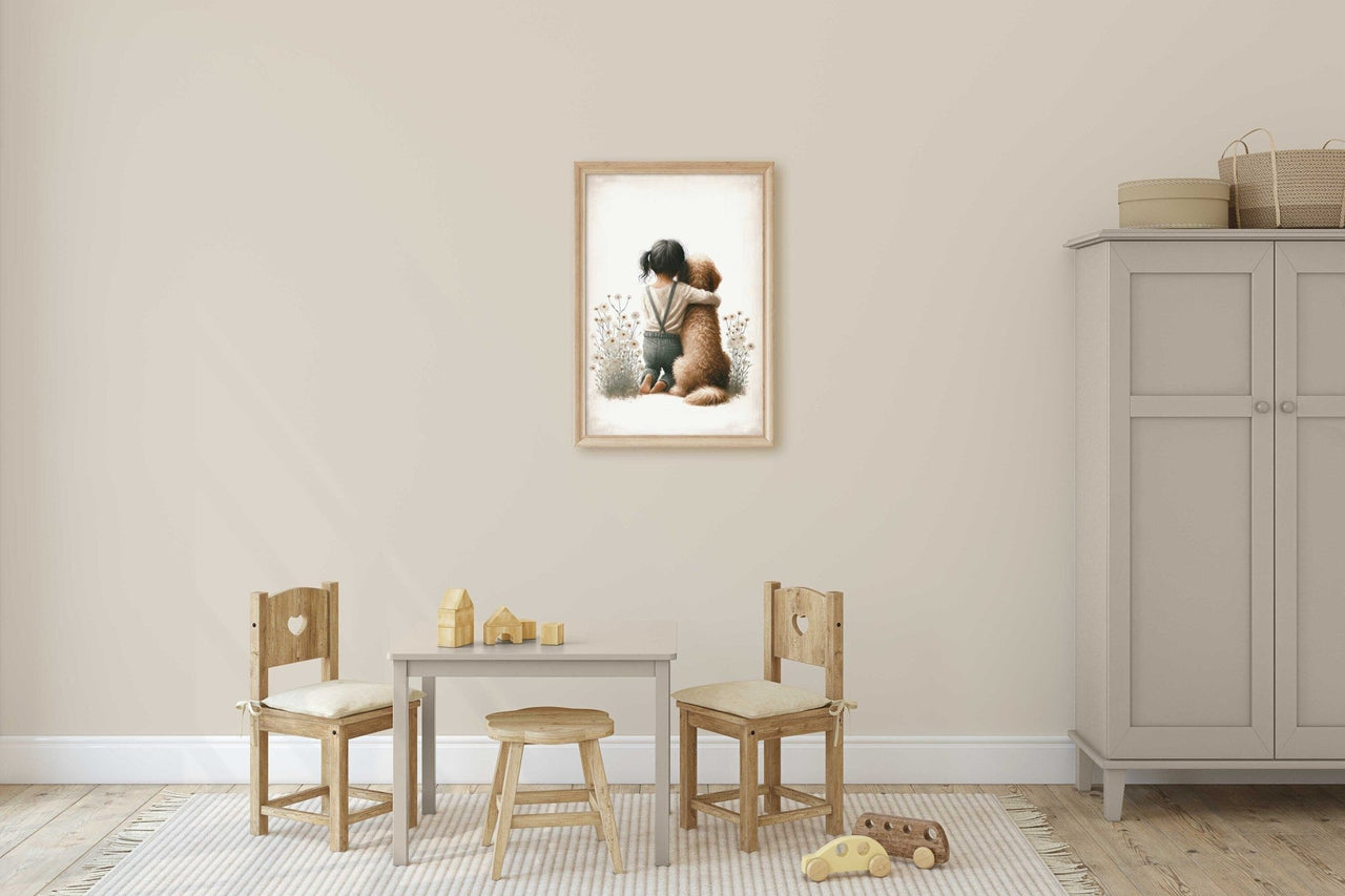 Goldendoodle Wall Art – Dog Girls Room Print