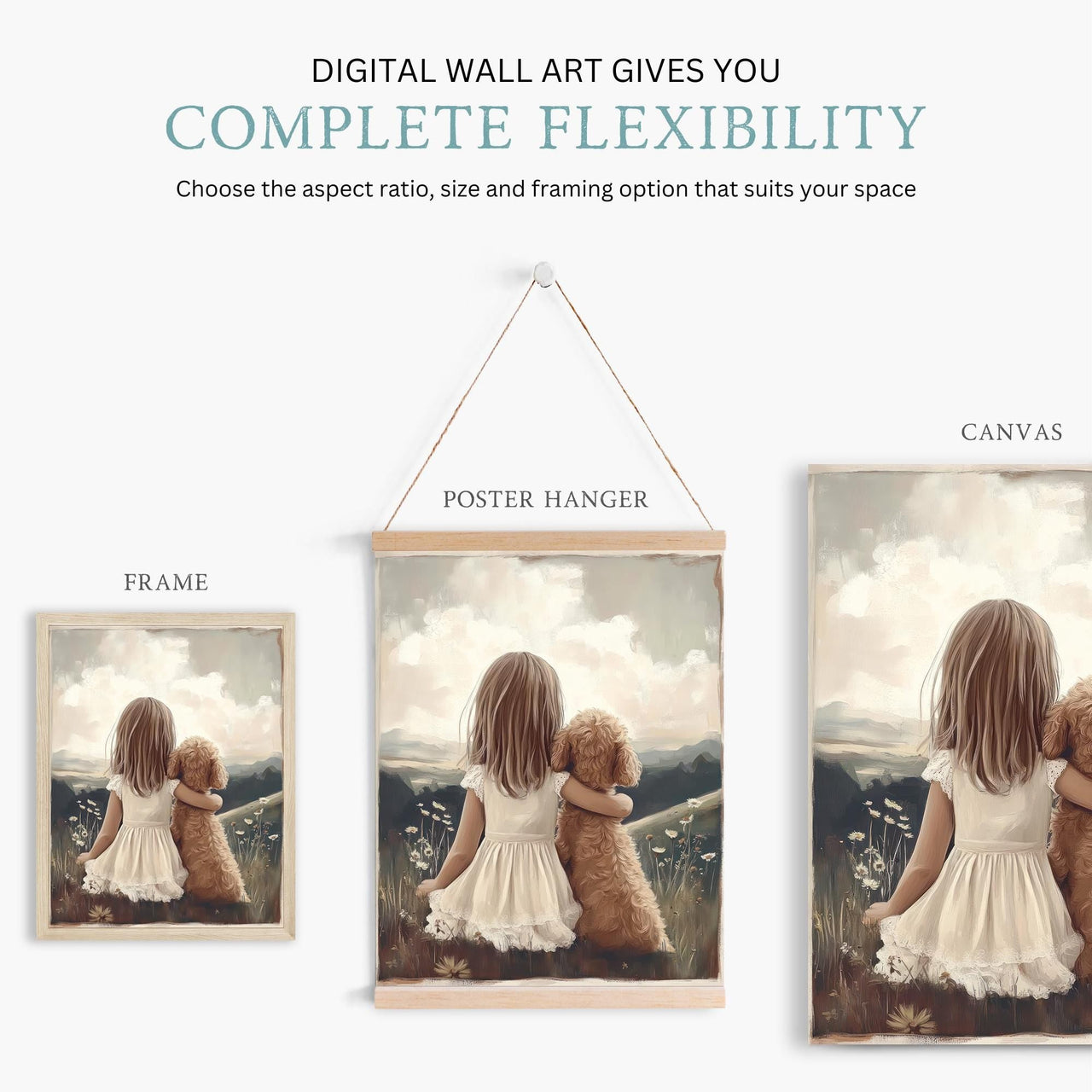 Goldendoodle Wall Art – Dog Nursery Print for Girls