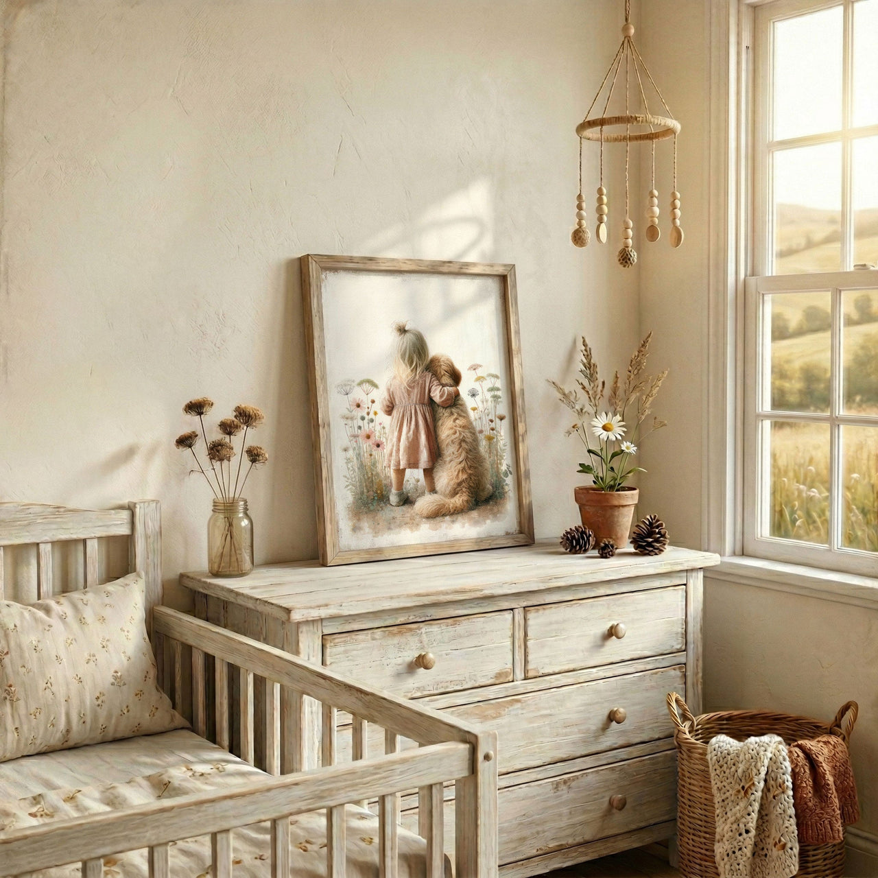 Goldendoodle Wall Art – Dog Nursery Print for Toddlers