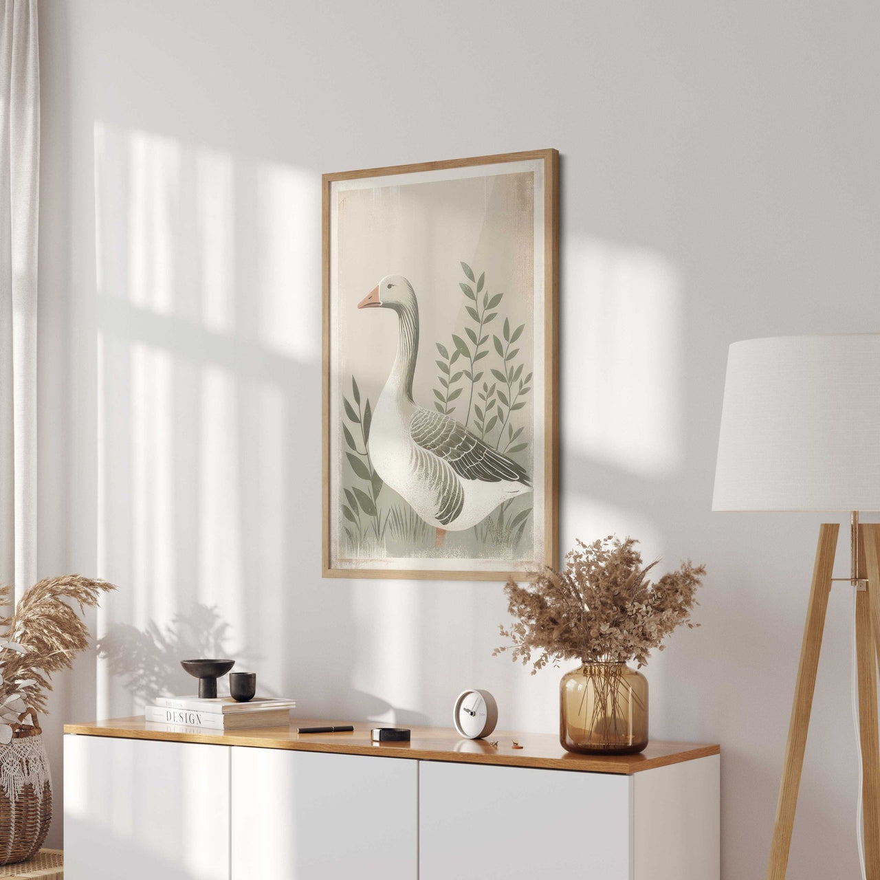 Goose Wall Art – Farm Animal Living Room Print