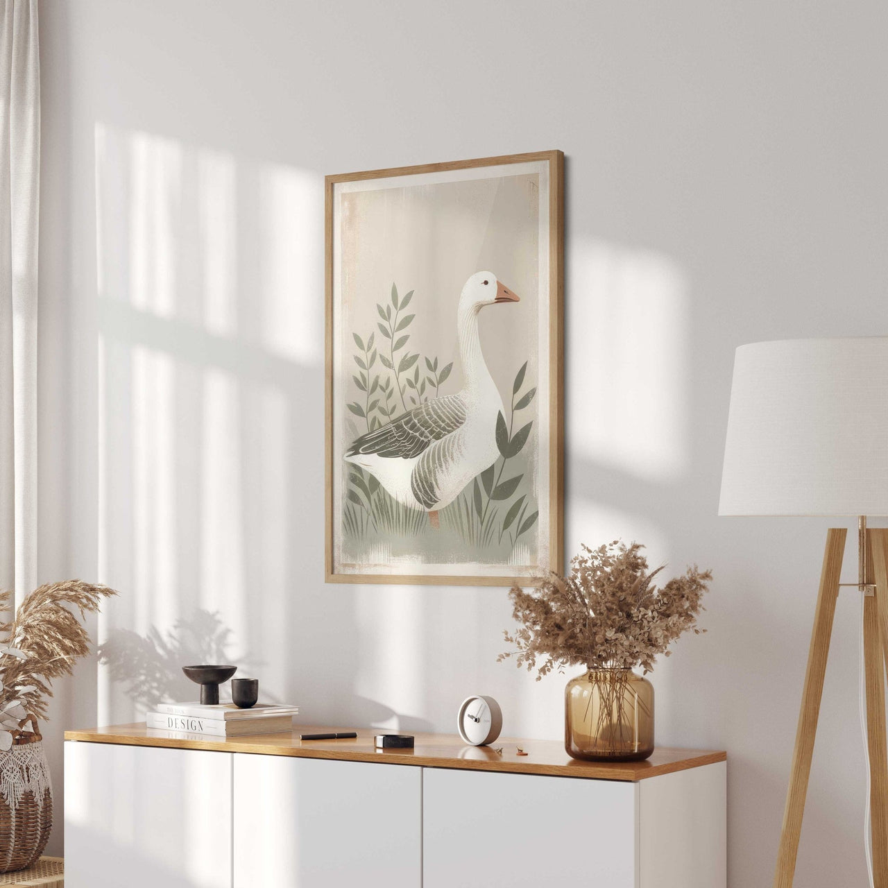 Goose Wall Art – Farm Animal Nursery Print